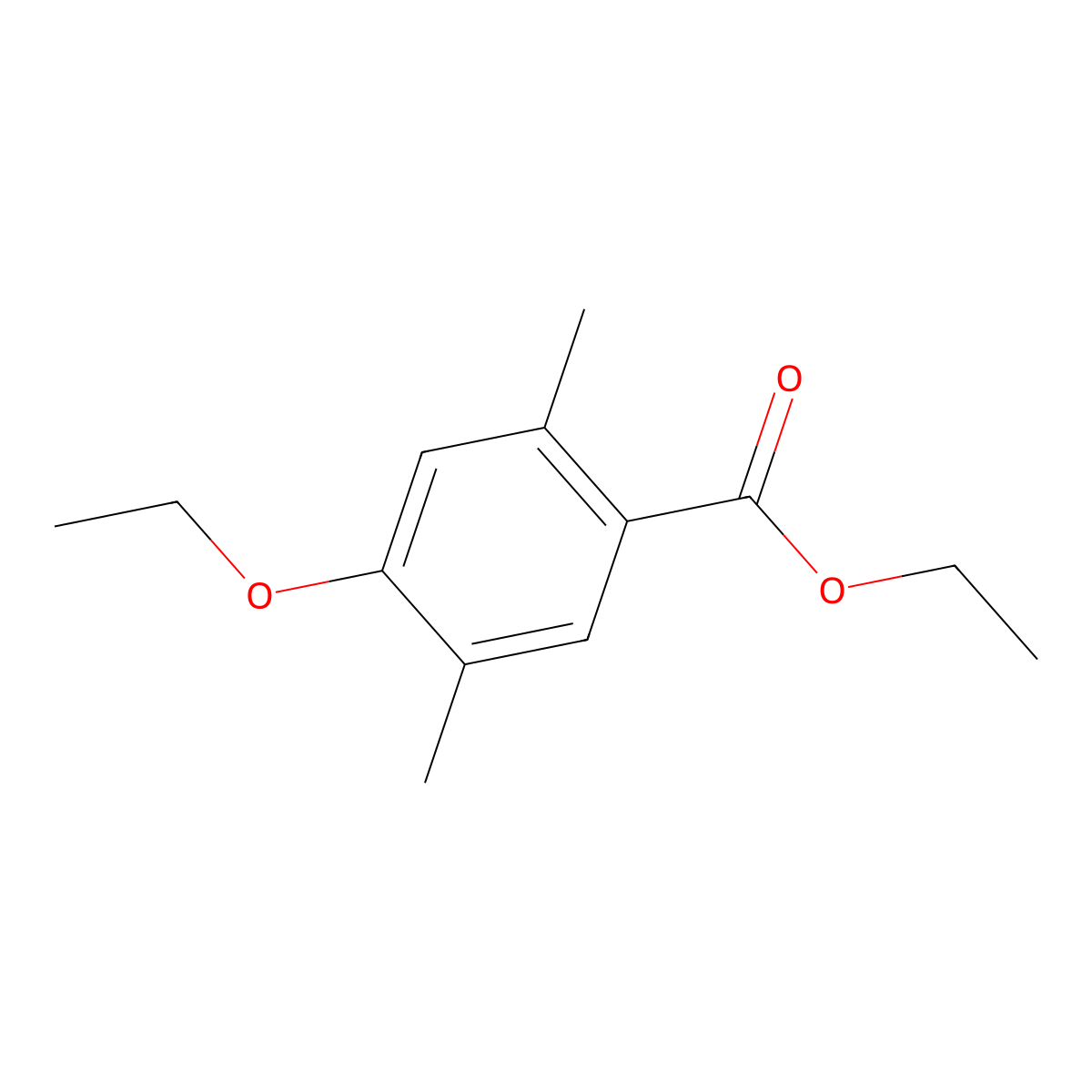 Ethyl 4-ethoxy-2,5-dimethylbenzoate molecular structure, CAS 1368217-60-0