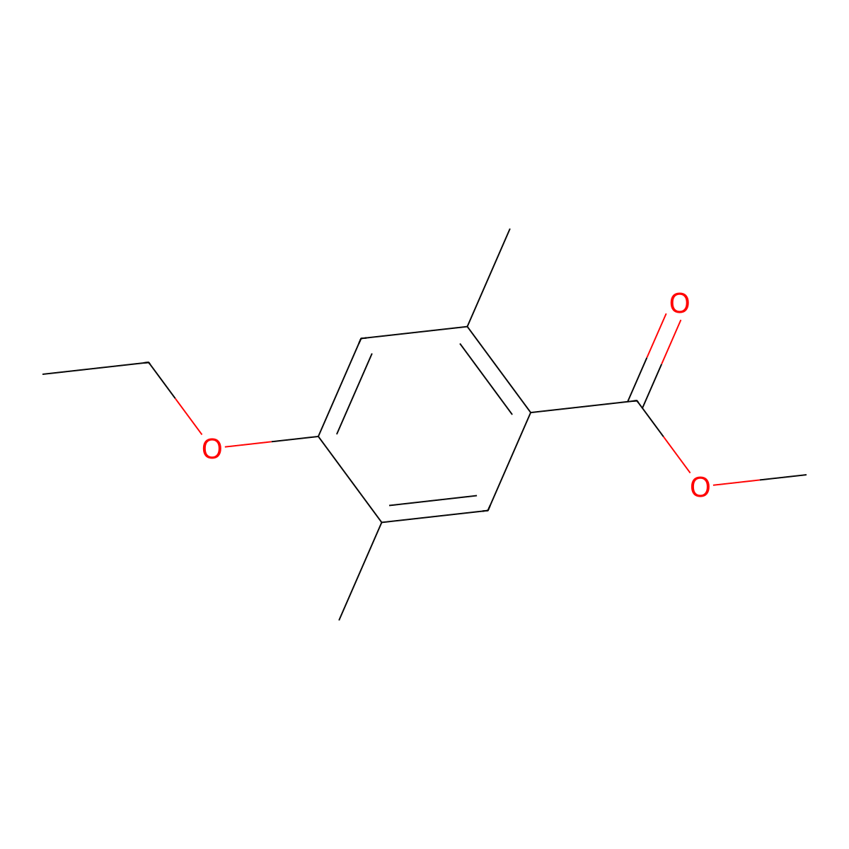 Methyl 4-ethoxy-2,5-dimethylbenzoate molecular structure, CAS 1368220-83-0