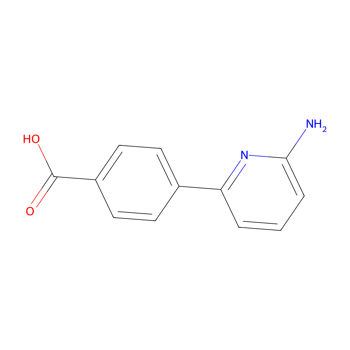4-(6-Amino-2-pyridinyl)benzoic acid molecular structure, CAS 1368221-13-9