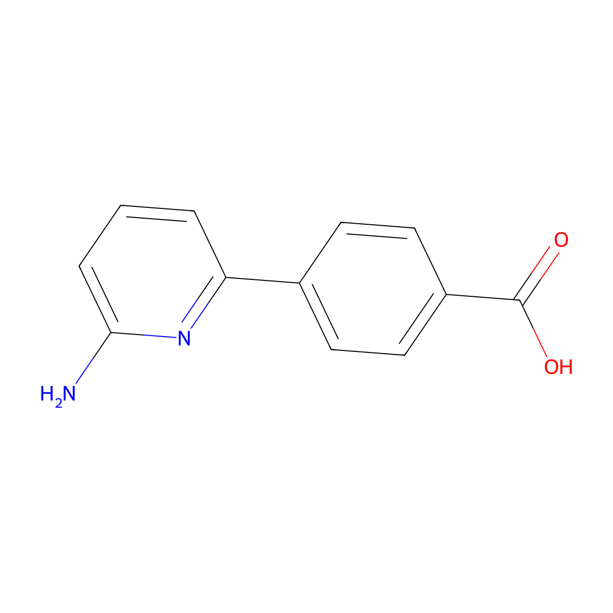 4-(6-Amino-2-pyridinyl)benzoic acid molecular structure, CAS 1368221-13-9