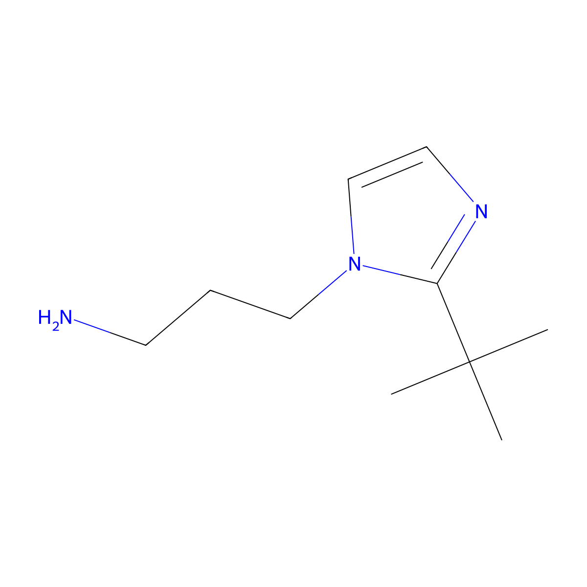 3-(2-tert-butyl-1H-imidazol-1-yl)propan-1-amine molecular structure, CAS 1368221-87-7