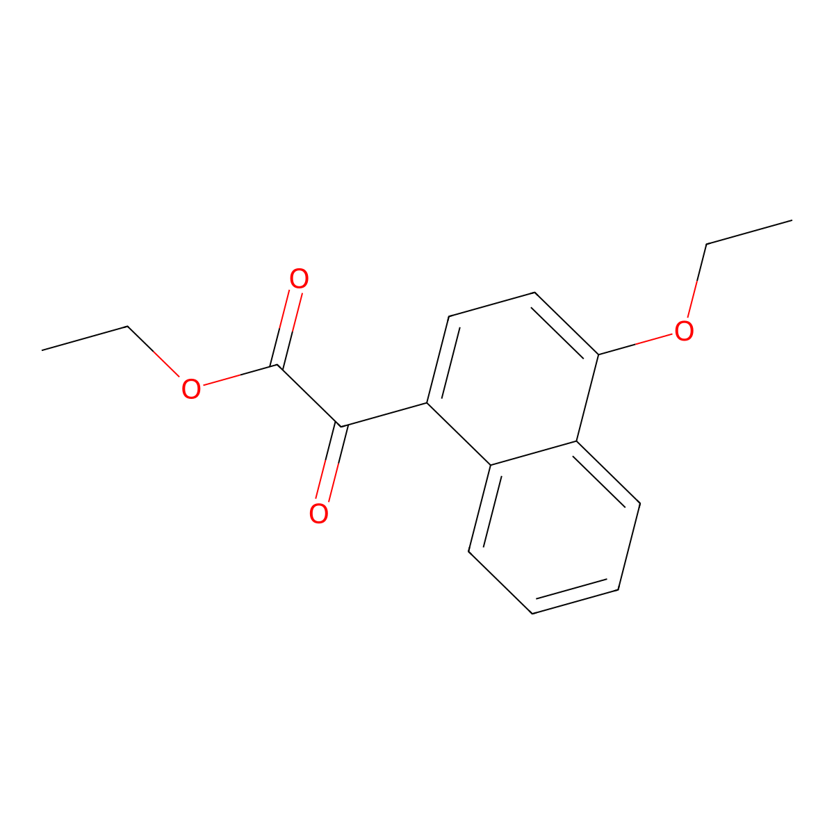 Ethyl 4-ethoxy-alpha-oxo-1-naphthaleneacetate molecular structure, CAS 1368222-96-1