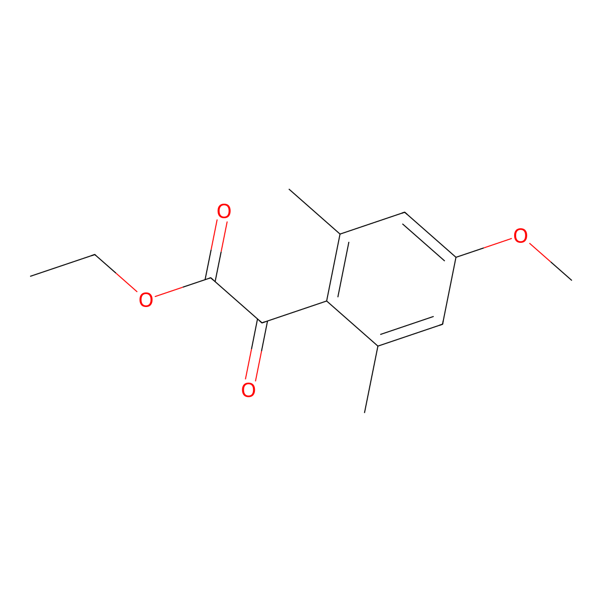 Ethyl 2-(4-methoxy-2,6-dimethylphenyl)-2-oxoacetate molecular structure, CAS 1368223-20-4