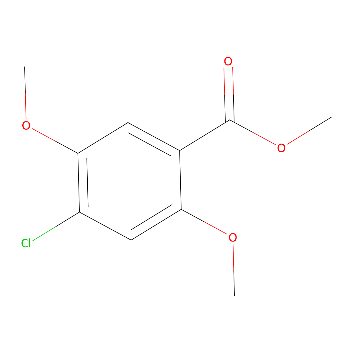 Methyl 4-chloro-2,5-dimethoxybenzoate molecular structure, CAS 1368223-41-9