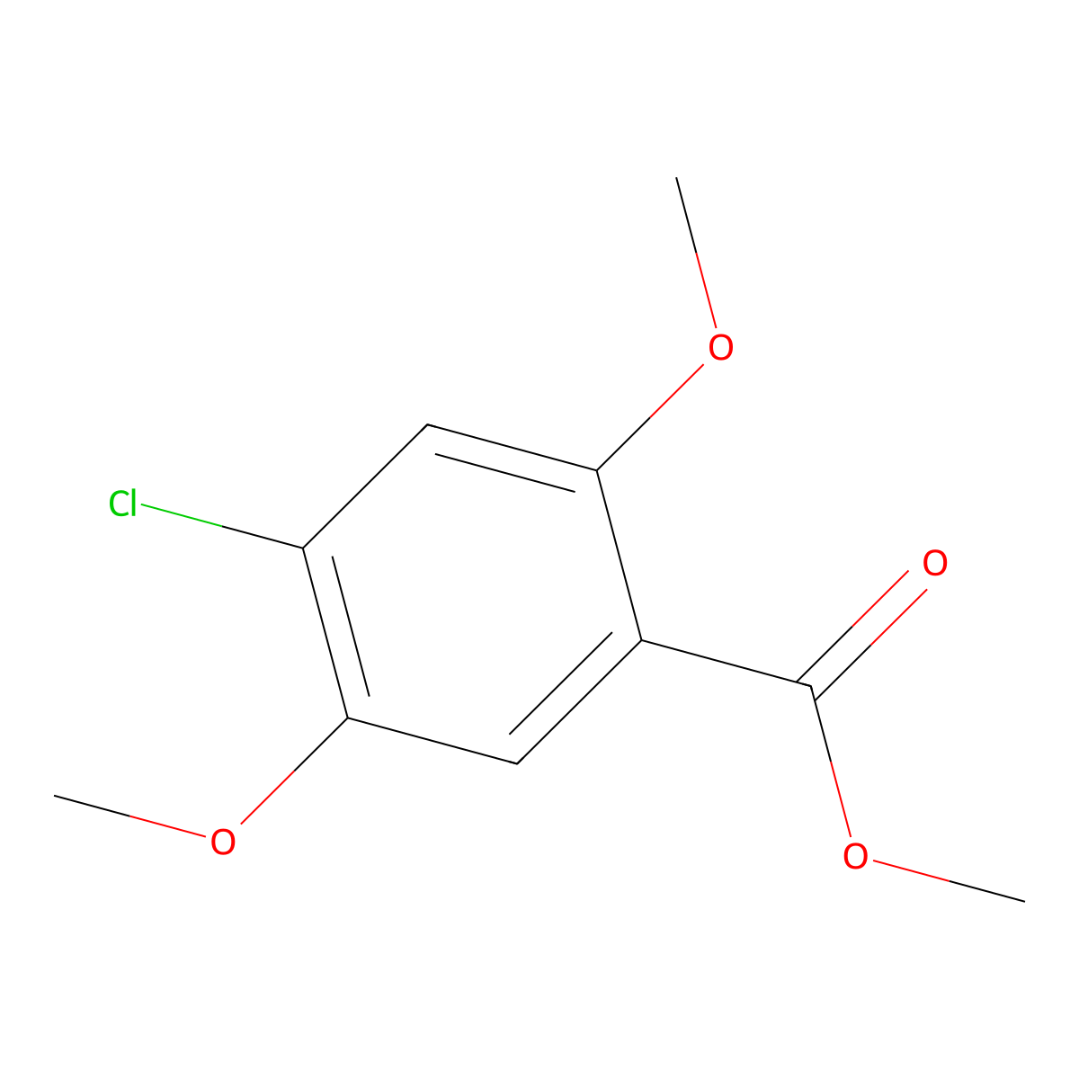 Methyl 4-chloro-2,5-dimethoxybenzoate molecular structure, CAS 1368223-41-9