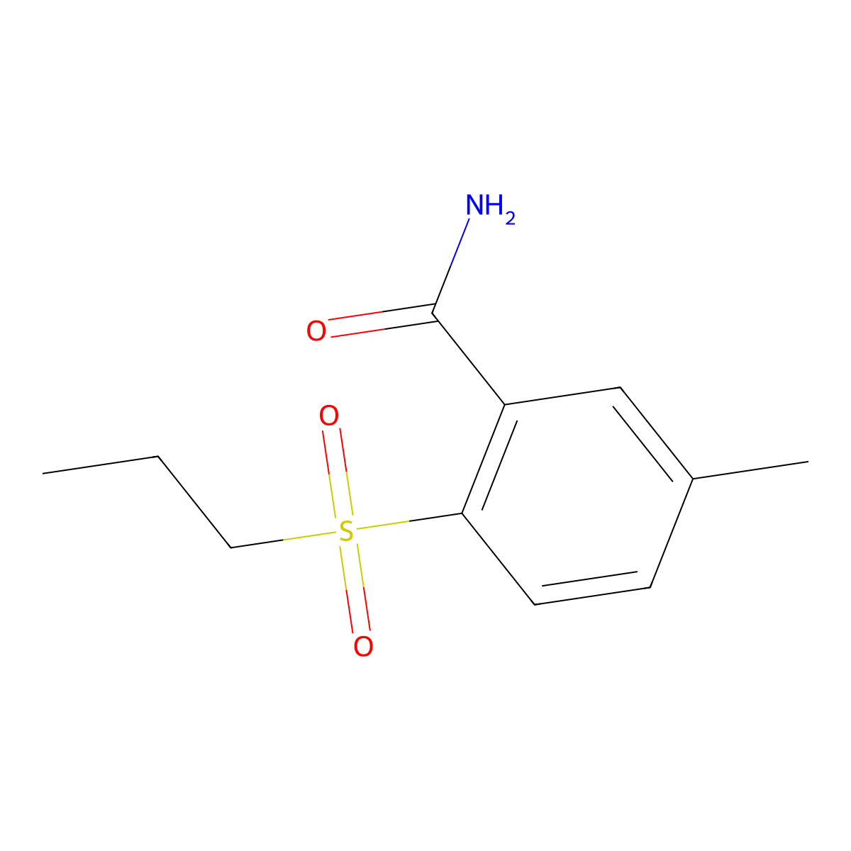 5-Methyl-2-(propylsulfonyl)benzamide molecular structure, CAS 1368224-91-2