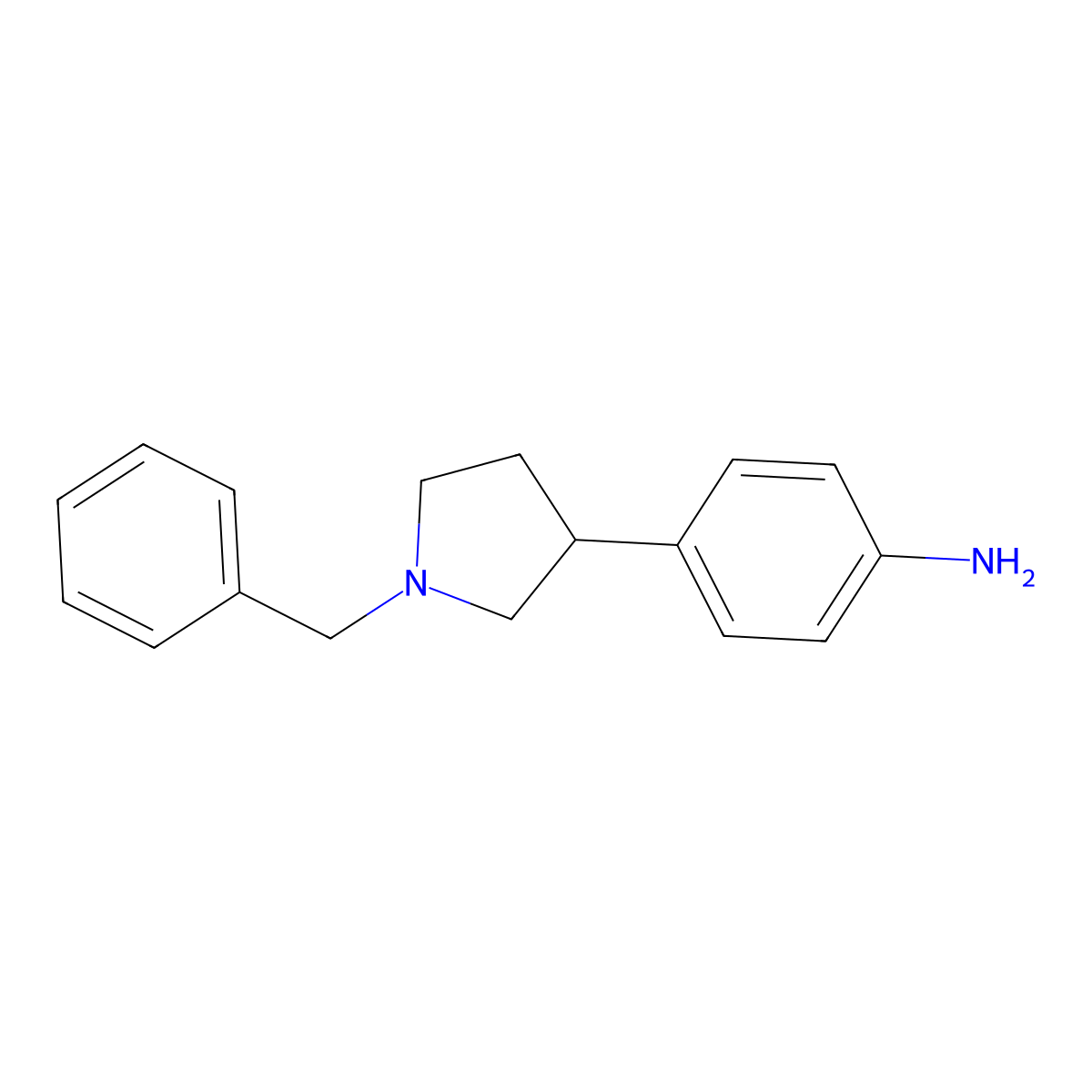 4-(1-Benzylpyrrolidin-3-yl)aniline molecular structure, CAS 1368225-81-3