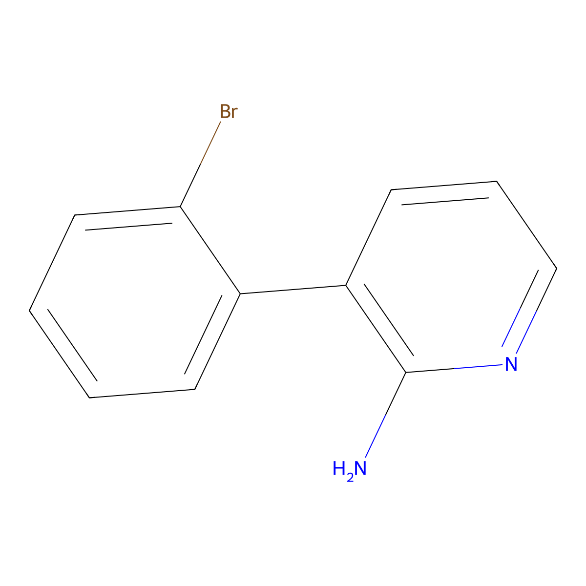 3-(2-Bromophenyl)pyridin-2-amine molecular structure, CAS 1368226-37-2