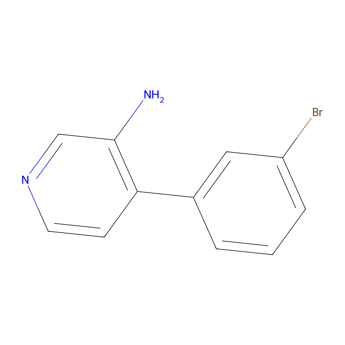 4-(3-Bromophenyl)pyridin-3-amine molecular structure, CAS 1368226-69-0