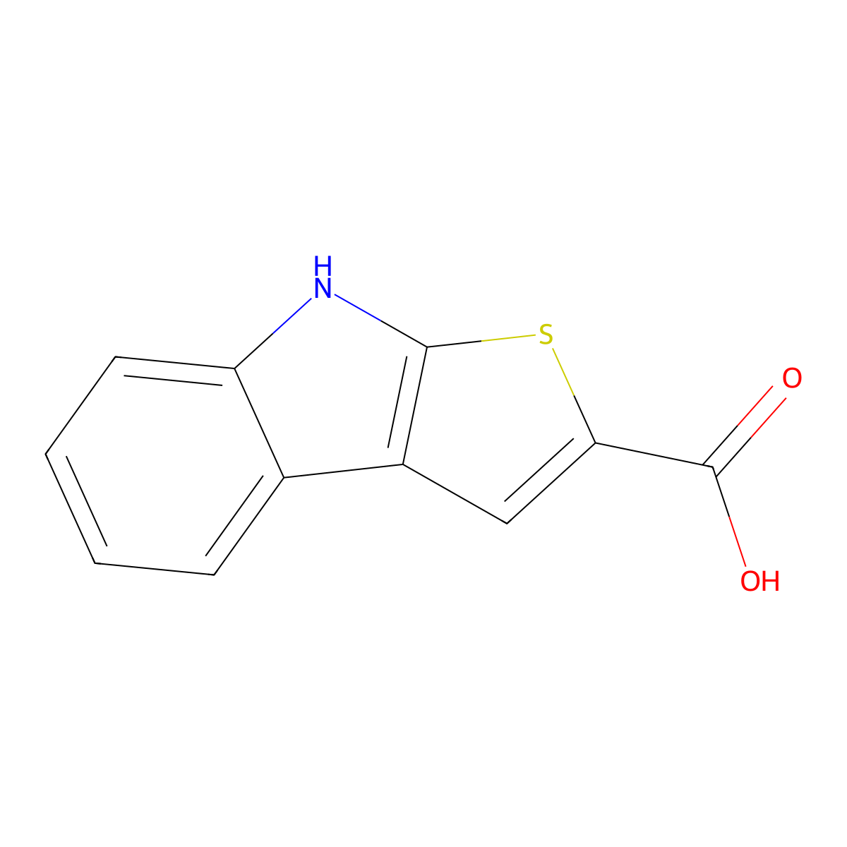 8H-thieno[2,3-b]indole-2-carboxylic acid molecular structure, CAS 1368230-87-8