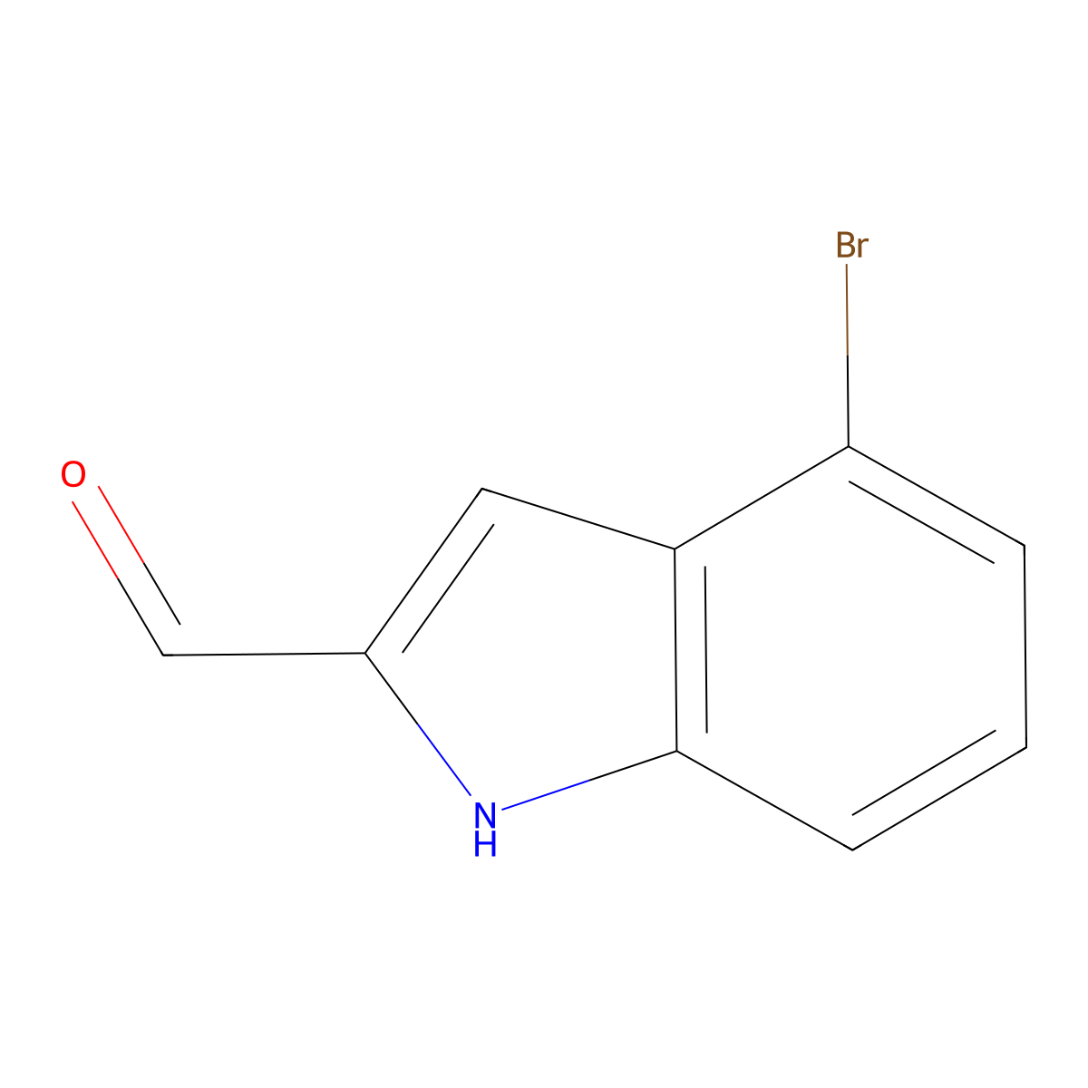 4-Bromo-1H-indole-2-carbaldehyde molecular structure, CAS 1368231-70-2