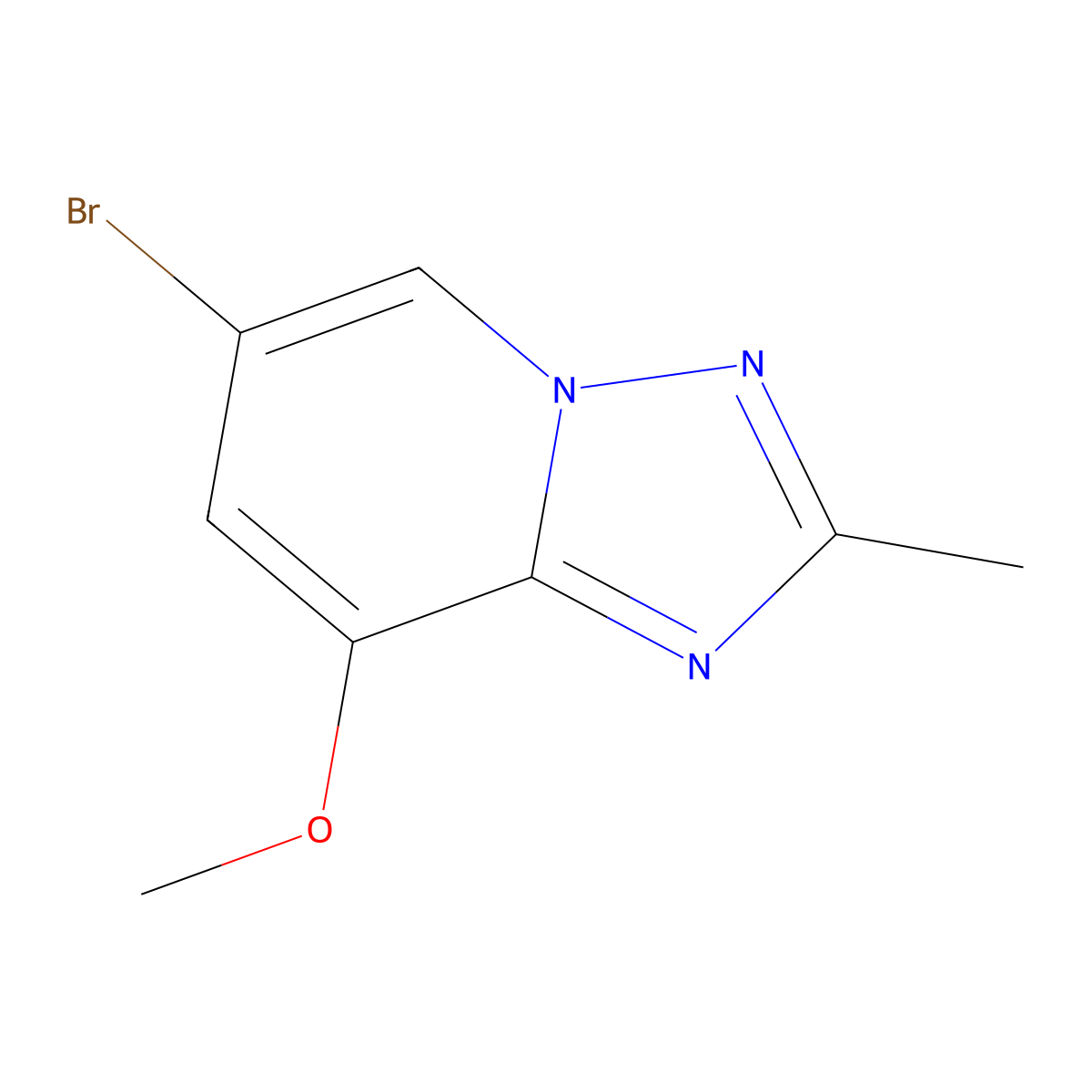 6-Bromo-8-methoxy-2-methyl-[1,2,4]triazolo[1,5-a]pyridine molecular structure, CAS 1368232-06-7