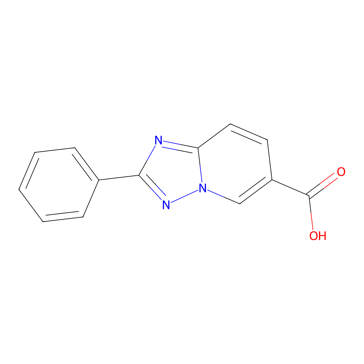 2-Phenyl-[1,2,4]triazolo[1,5-A]pyridine-6-carboxylic acid molecular structure, CAS 1368237-26-6