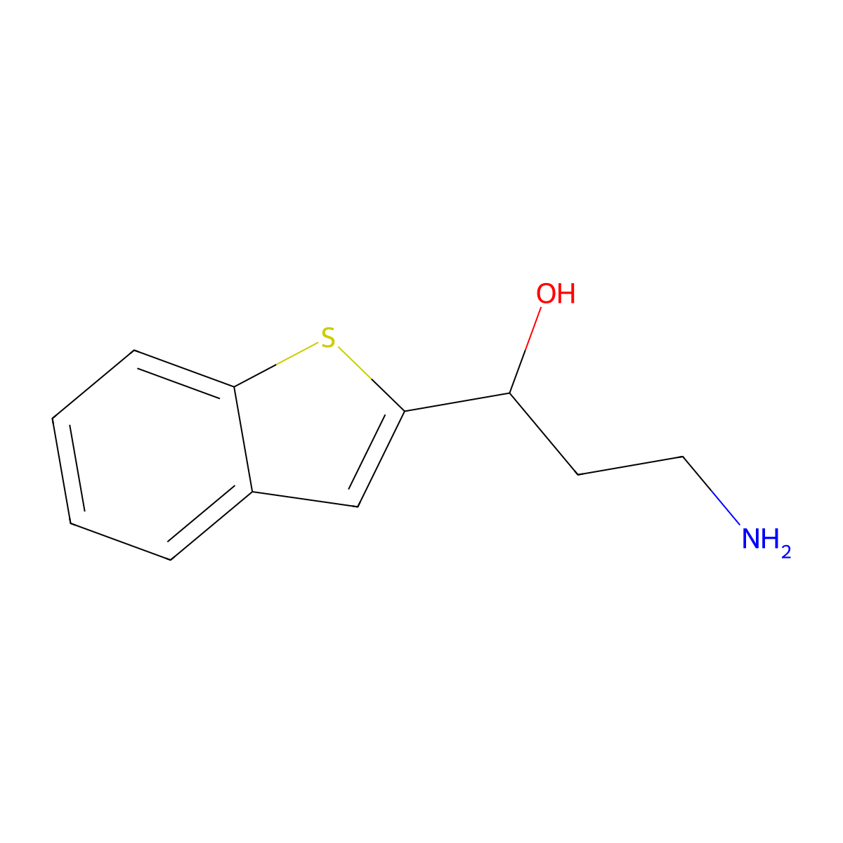 3-Amino-1-(benzo[b]thiophen-2-yl)propan-1-ol molecular structure, CAS 1368242-41-4