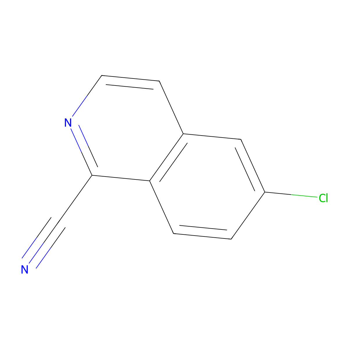 6-Chloroisoquinoline-1-carbonitrile molecular structure, CAS 1368246-77-8