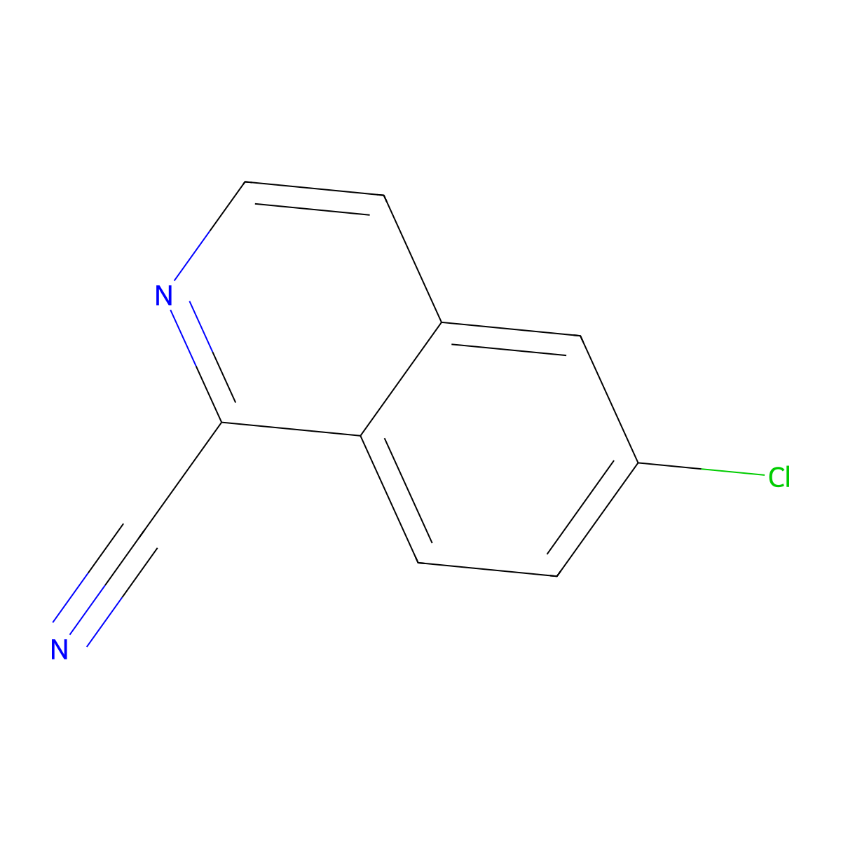6-Chloroisoquinoline-1-carbonitrile molecular structure, CAS 1368246-77-8