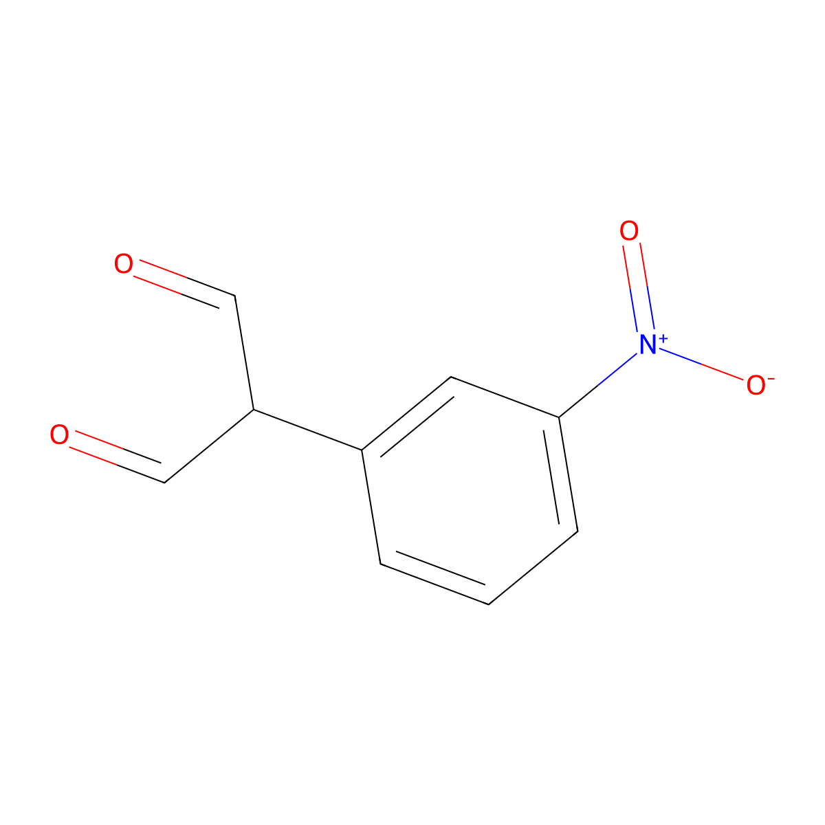 2-(3-Nitrophenyl)propanedial molecular structure, CAS 136825-61-1