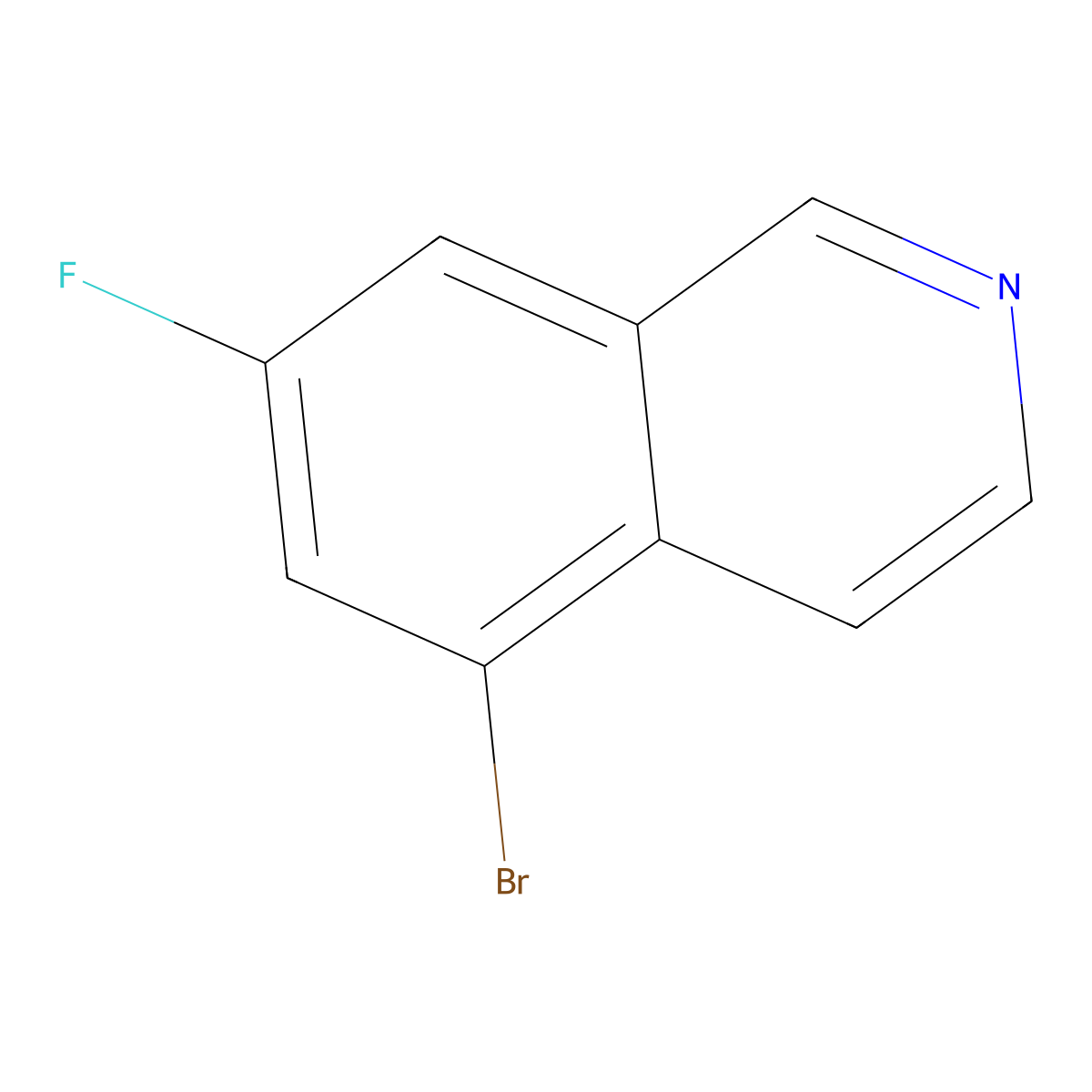 5-Bromo-7-fluoroisoquinoline molecular structure, CAS 1368250-42-3