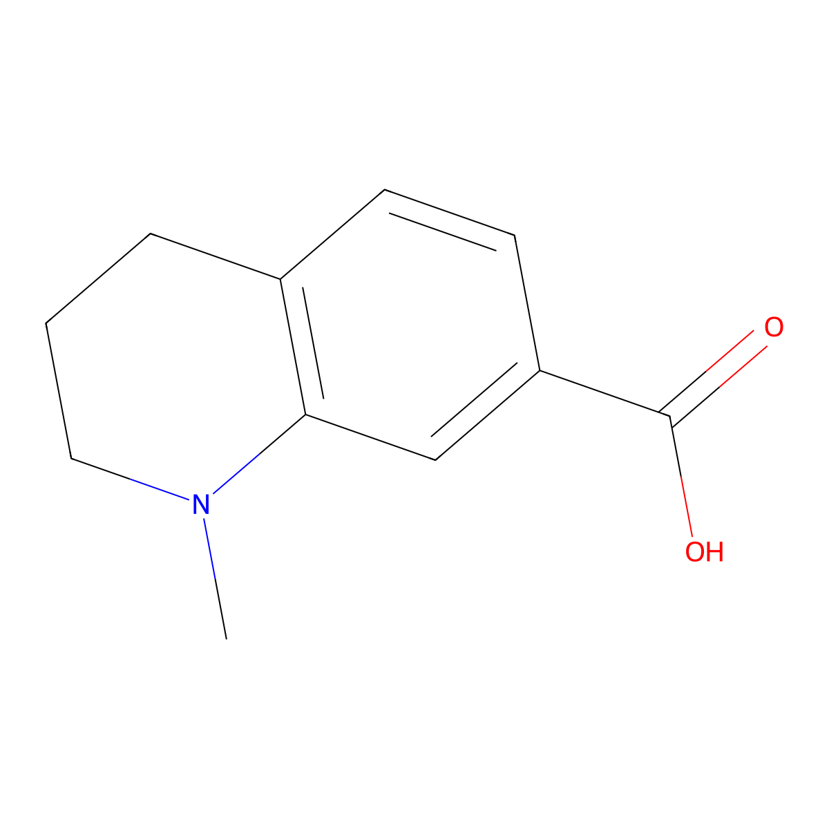 1-Methyl-1,2,3,4-tetrahydroquinoline-7-carboxylic acid molecular structure, CAS 1368256-24-9