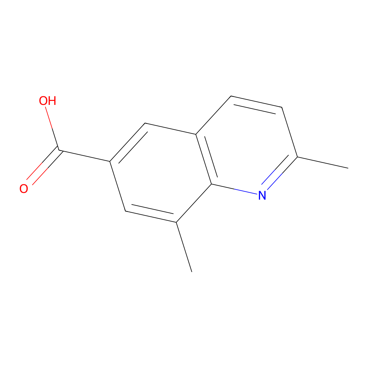 2,8-Dimethylquinoline-6-carboxylic acid molecular structure, CAS 1368259-21-5