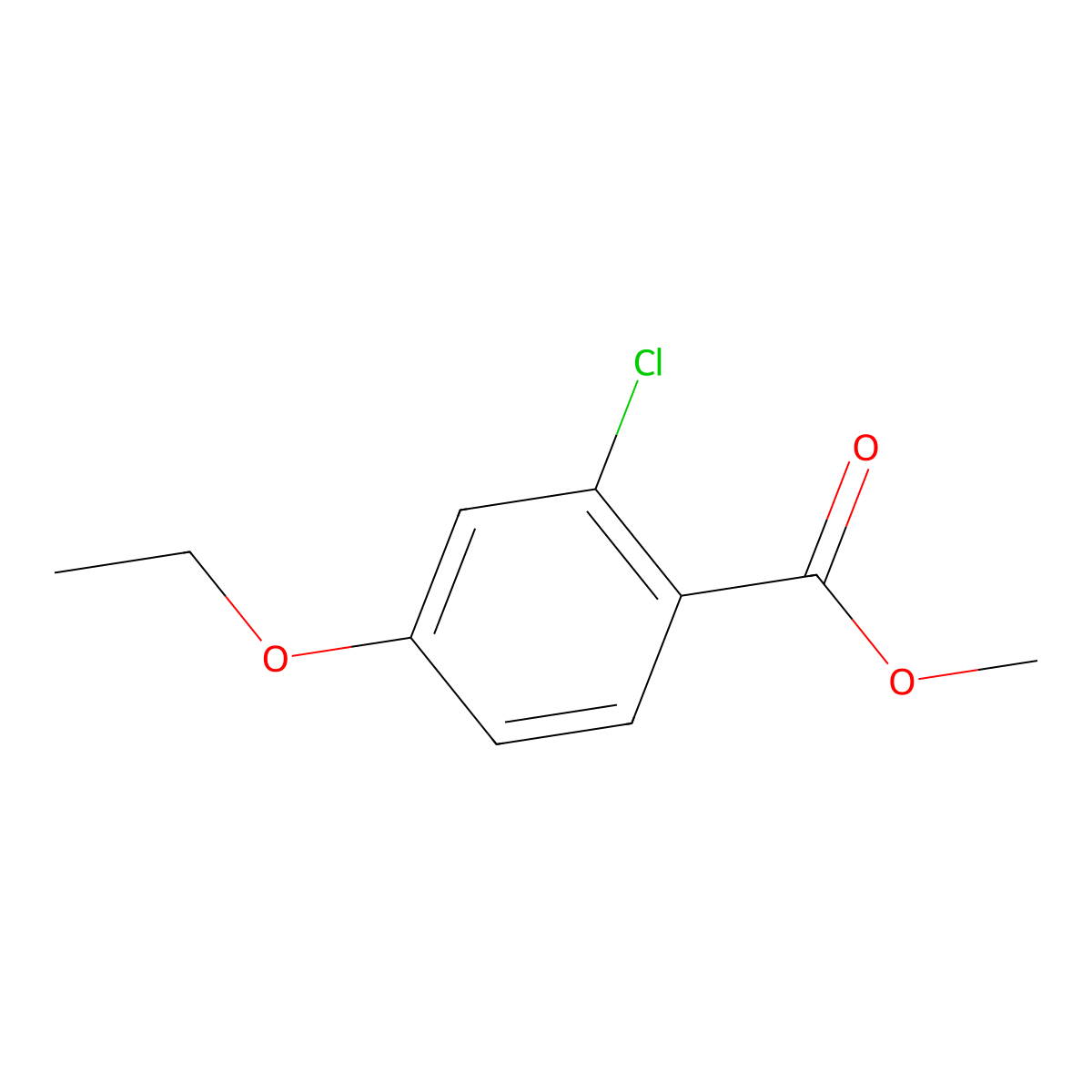 Methyl 2-chloro-4-ethoxybenzoate molecular structure, CAS 1368274-55-8