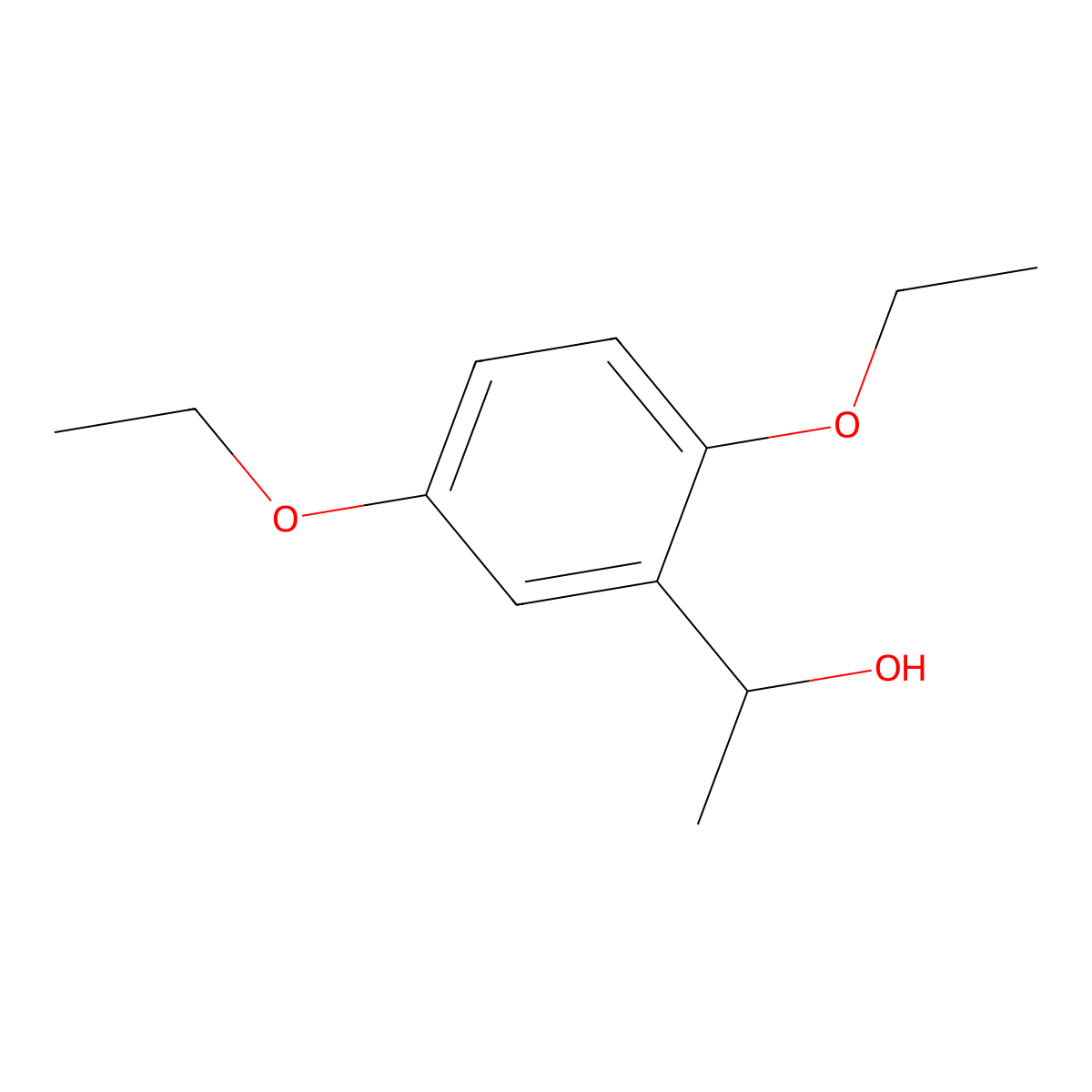 1-(2,5-Diethoxyphenyl)ethan-1-ol molecular structure, CAS 1368281-30-4