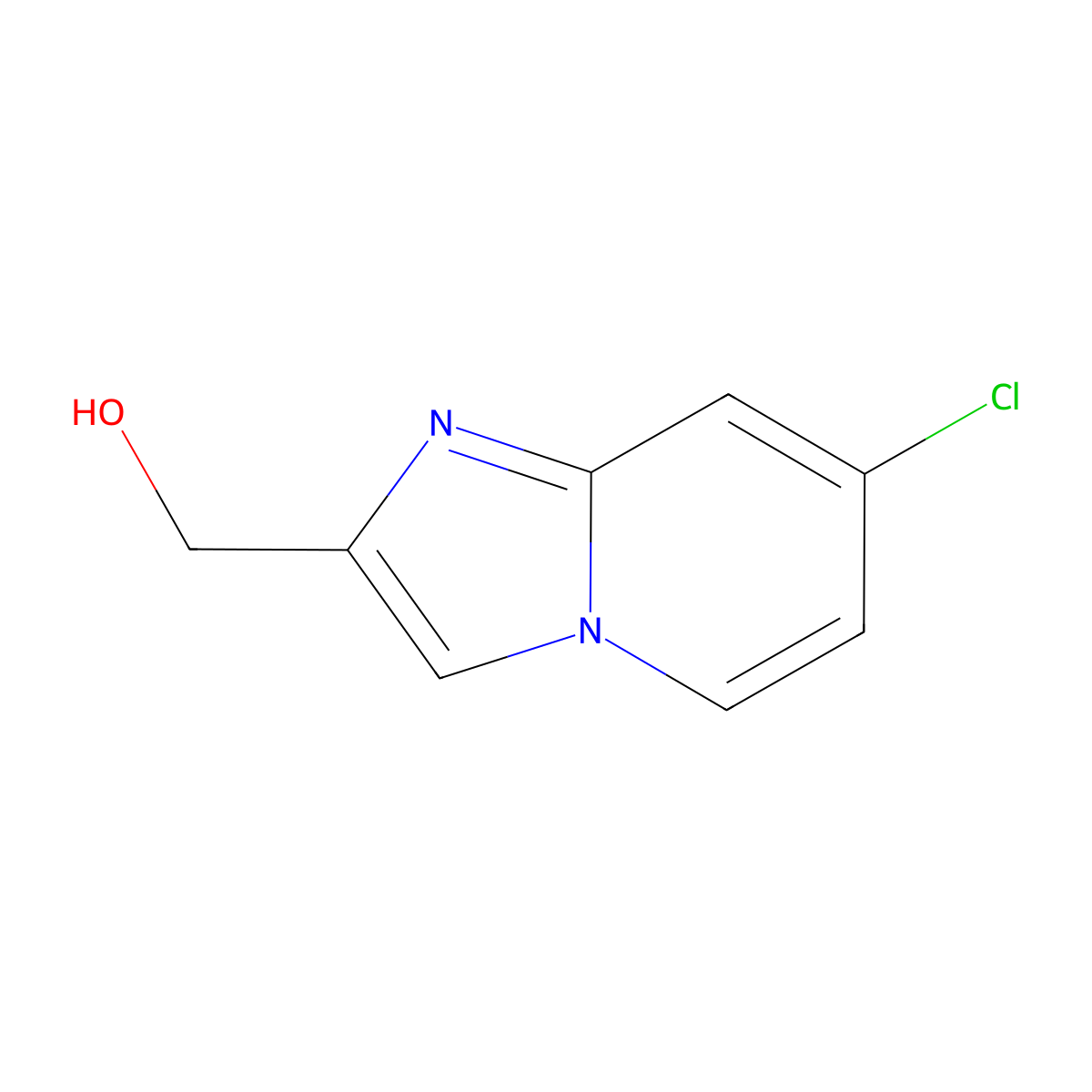 (7-Chloroimidazo[1,2-a]pyridin-2-yl)methanol molecular structure, CAS 1368290-38-3
