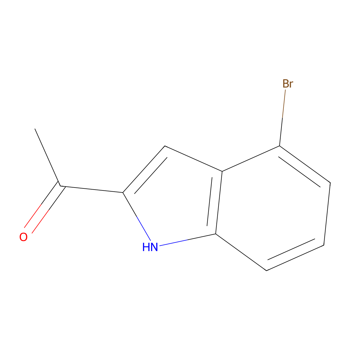 1-(4-bromo-1H-indol-2-yl)ethan-1-one molecular structure, CAS 1368297-59-9