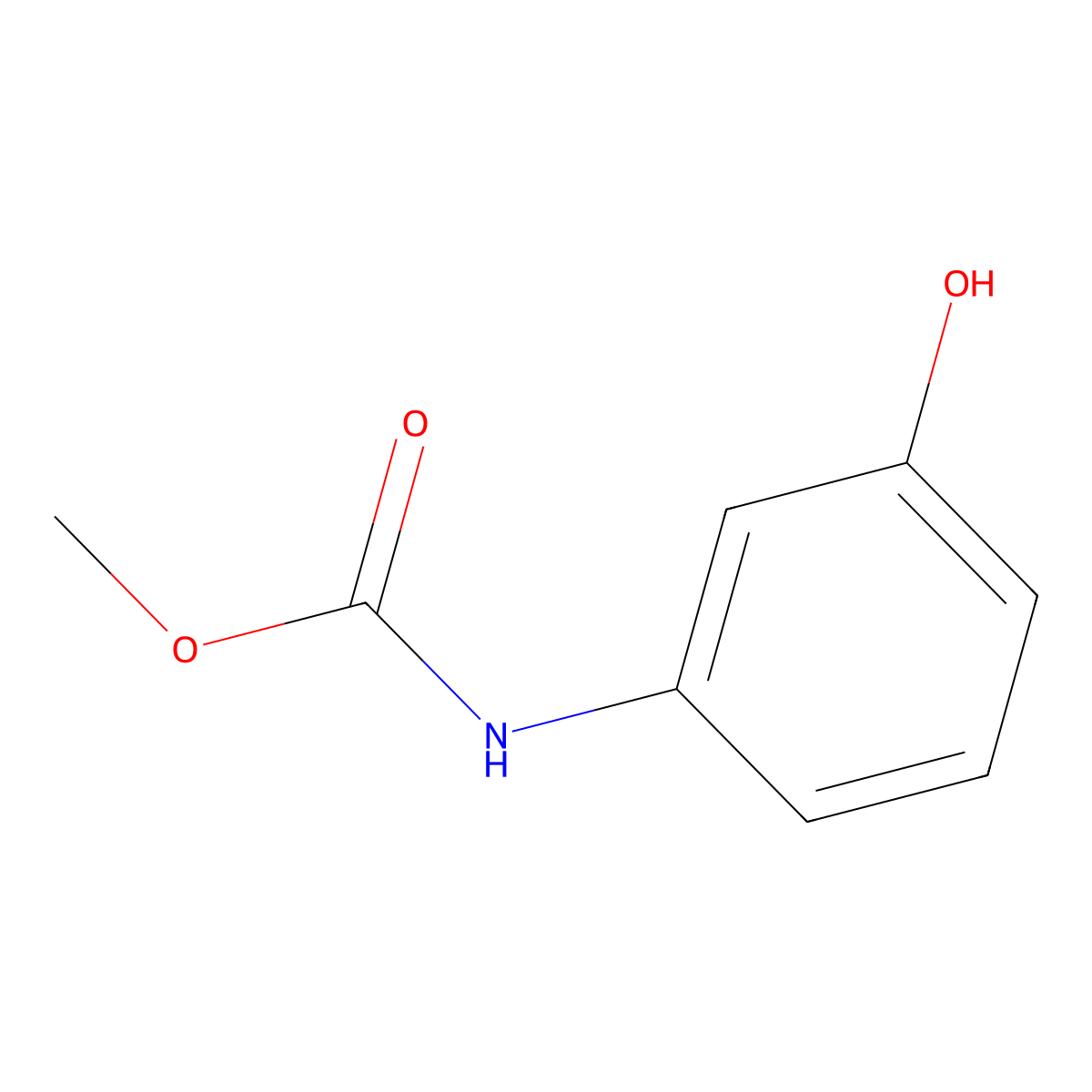 Methyl (3-hydroxyphenyl)-carbamate molecular structure, CAS 13683-89-1