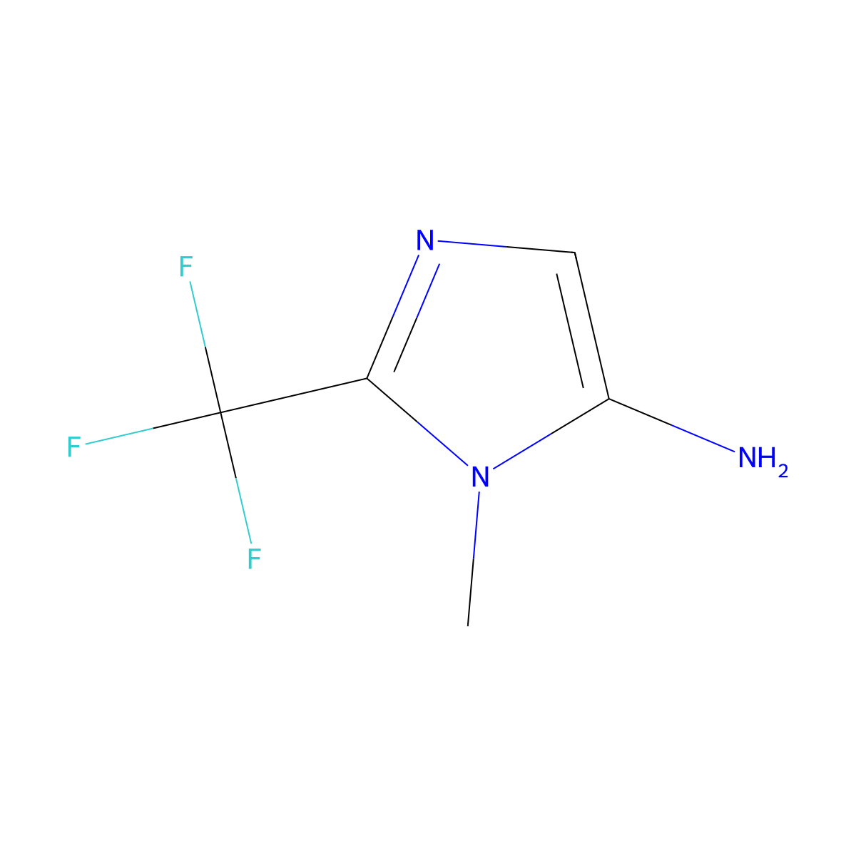 1-Methyl-2-(trifluoromethyl)-1H-imidazol-5-amine molecular structure, CAS 1368300-02-0