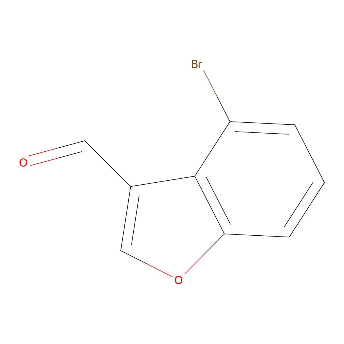 4-Bromobenzofuran-3-carbaldehyde molecular structure, CAS 1368302-72-0