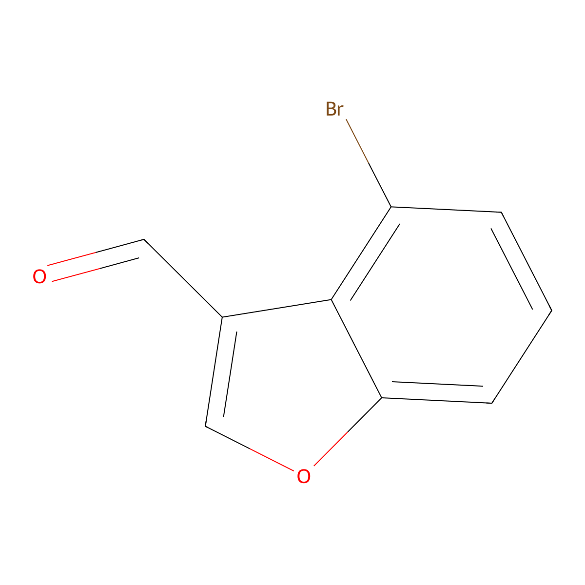 4-Bromobenzofuran-3-carbaldehyde molecular structure, CAS 1368302-72-0