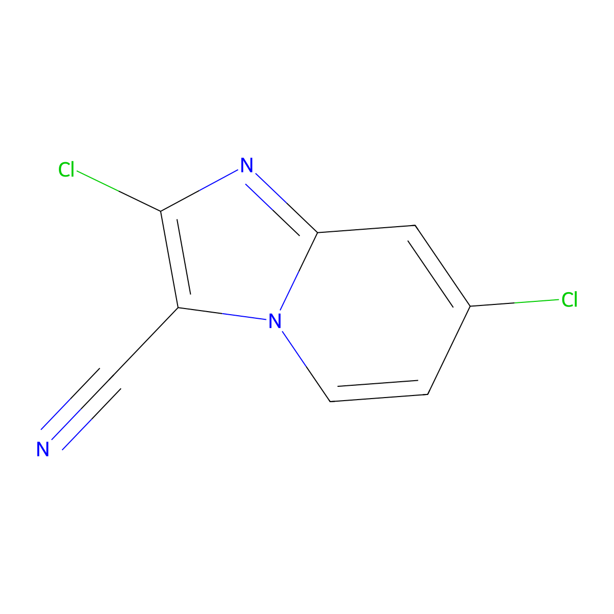 2,7-Dichloroimidazo[1,2-a]pyridine-3-carbonitrile molecular structure, CAS 1368306-25-5