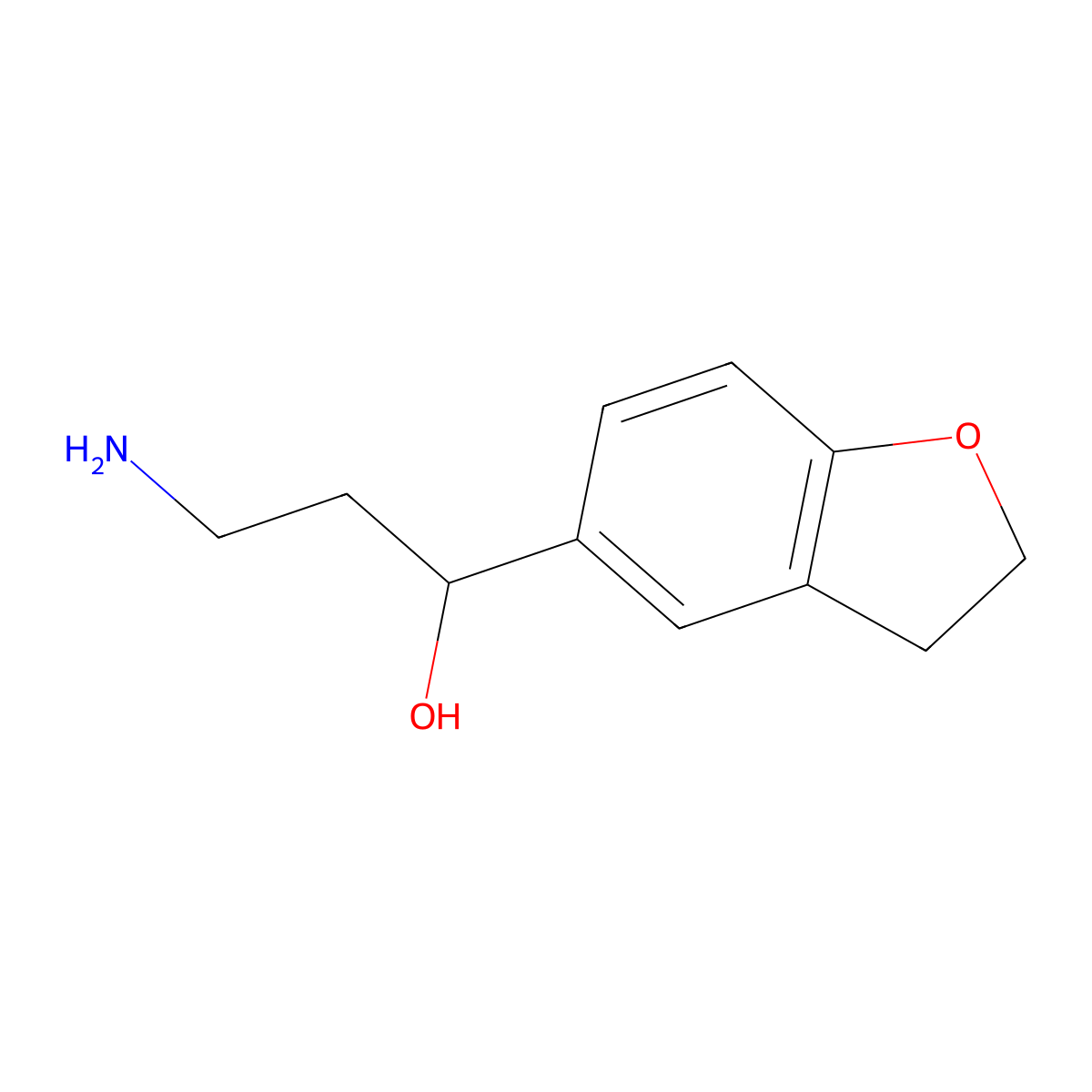 3-Amino-1-(2,3-dihydrobenzofuran-5-yl)propan-1-ol molecular structure, CAS 1368312-89-3