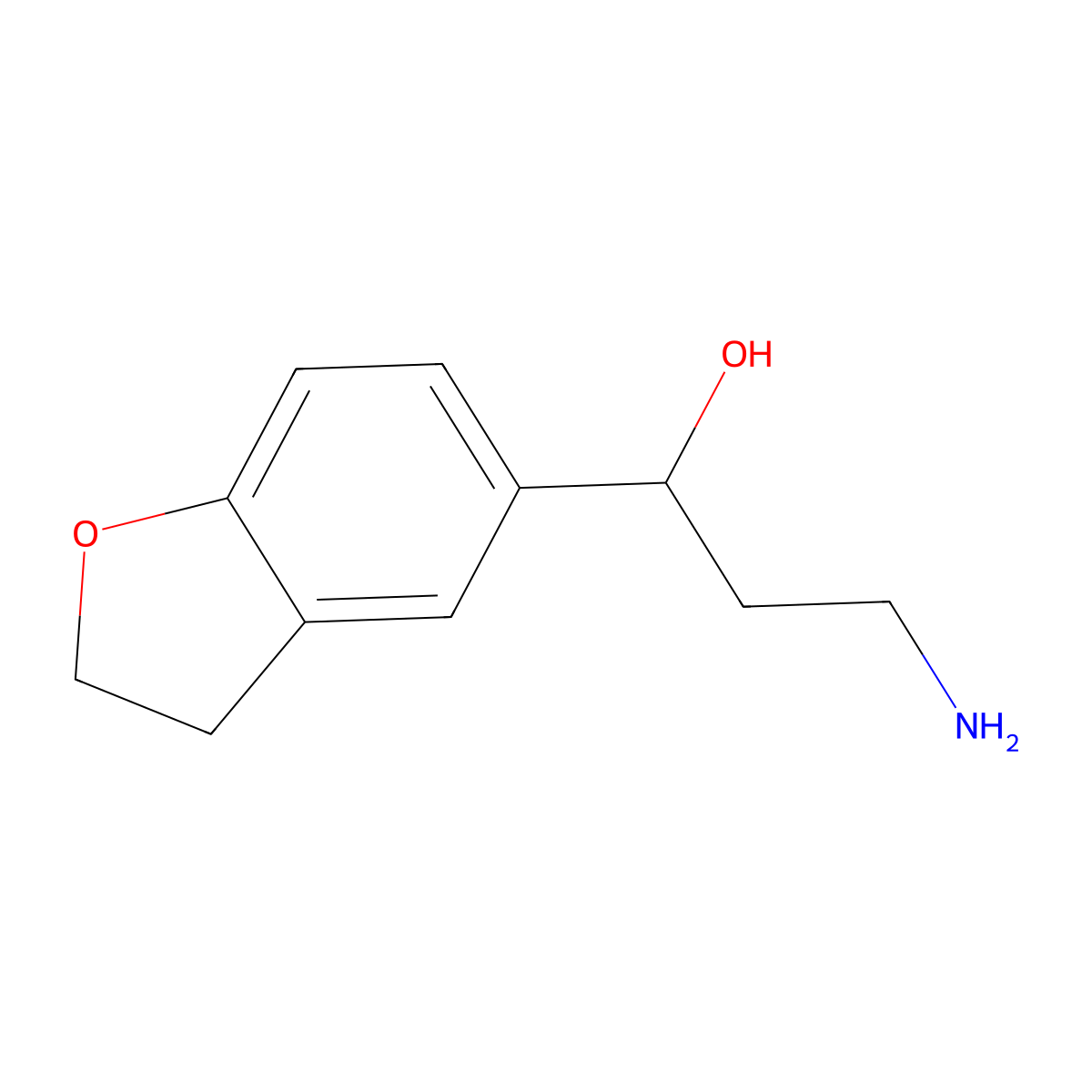 3-Amino-1-(2,3-dihydrobenzofuran-5-yl)propan-1-ol molecular structure, CAS 1368312-89-3