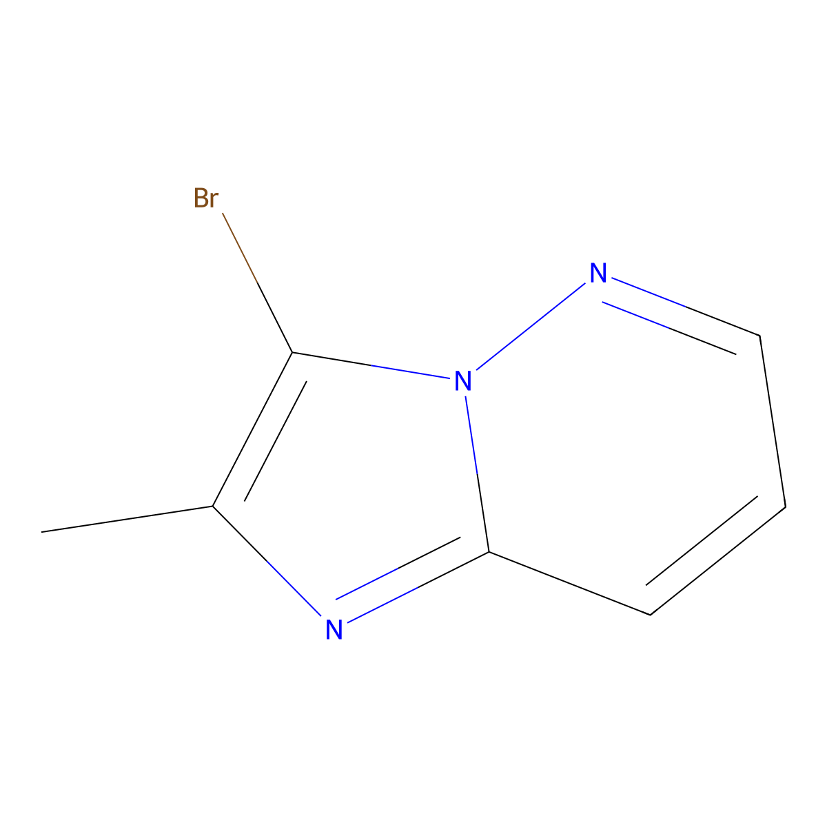 3-Bromo-2-methylimidazo[1,2-b]pyridazine molecular structure, CAS 1368313-23-8