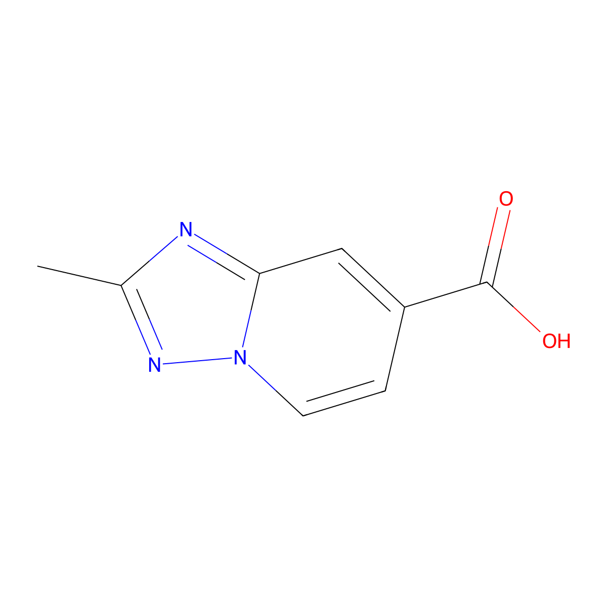 2-Methyl-[1,2,4]triazolo[1,5-a]pyridine-7-carboxylic acid molecular structure, CAS 1368316-14-6