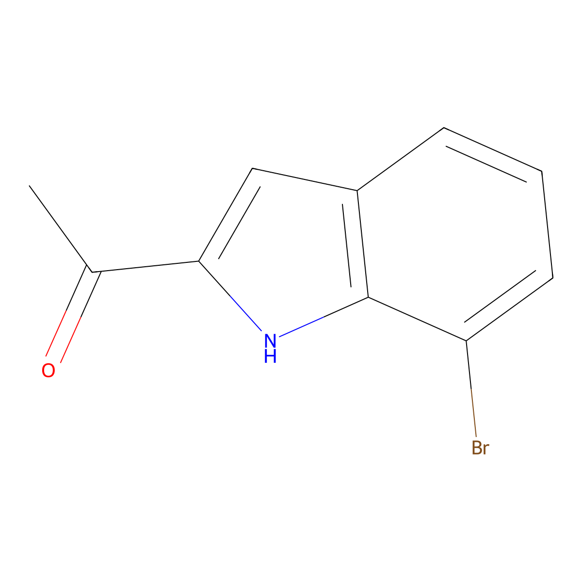 1-(7-bromo-1H-indol-2-yl)ethanone molecular structure, CAS 1368319-81-6