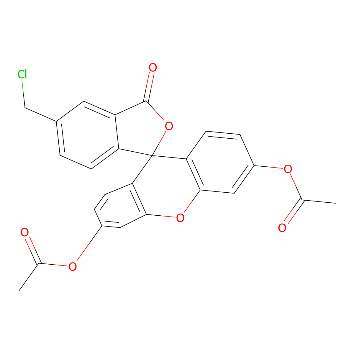 5-Chloromethylfluorescein diacetate molecular structure, CAS 136832-63-8
