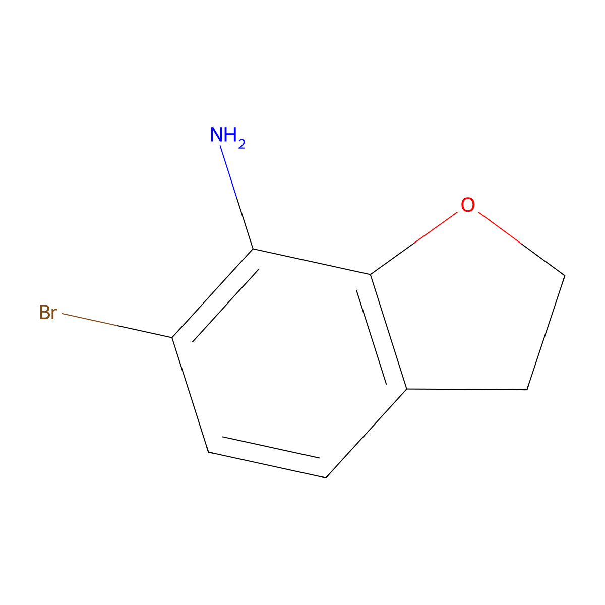 6-Bromo-2,3-dihydrobenzofuran-7-amine molecular structure, CAS 1368320-00-6