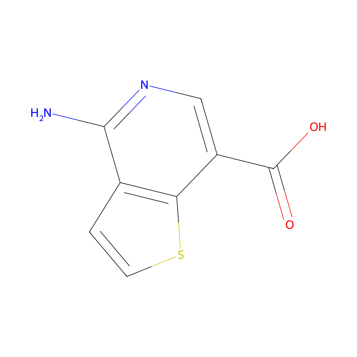 4-Aminothieno[3,2-c]pyridine-7-carboxylic acid molecular structure, CAS 1368324-10-0