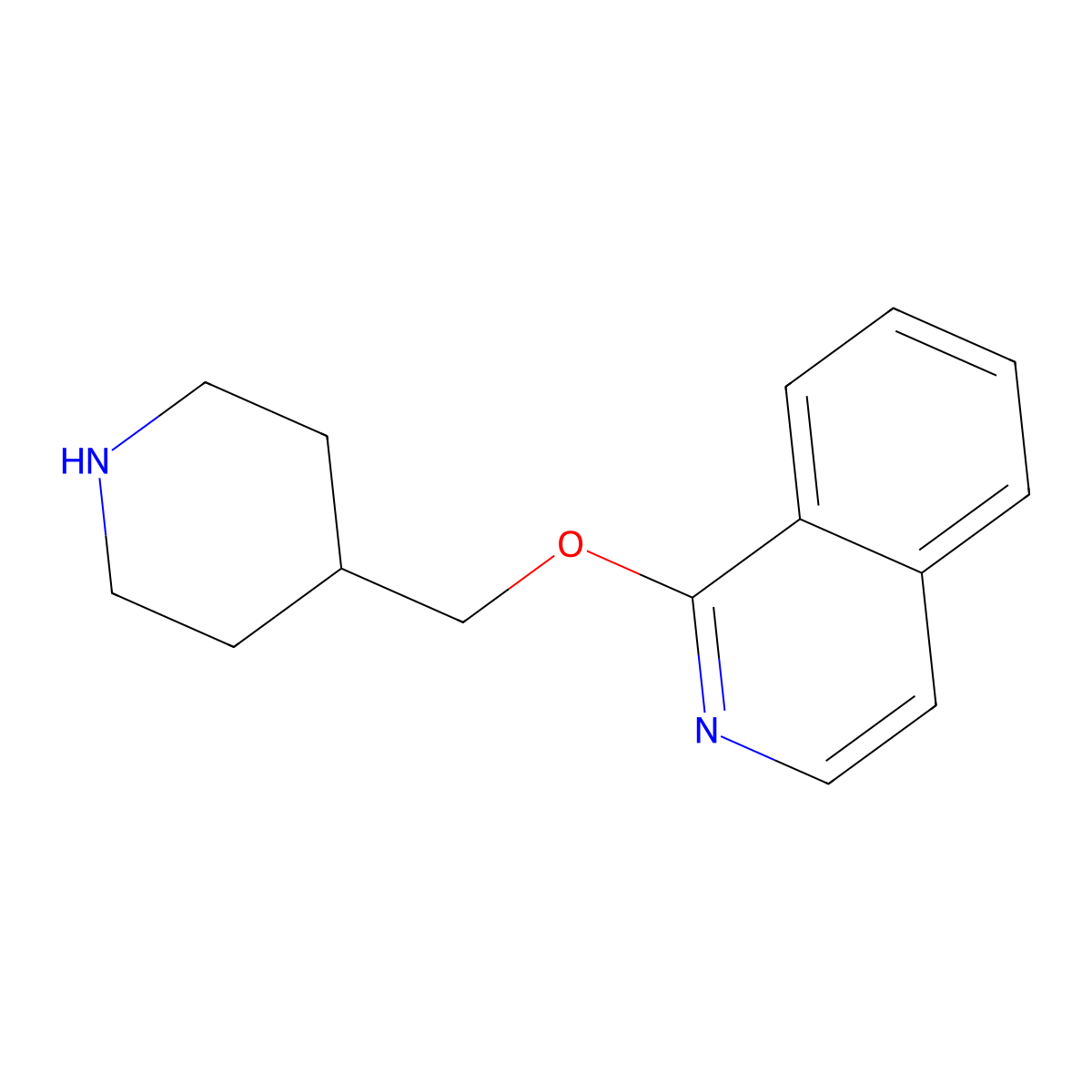 1-[(Piperidin-4-yl)methoxy]isoquinoline molecular structure, CAS 1368324-75-7