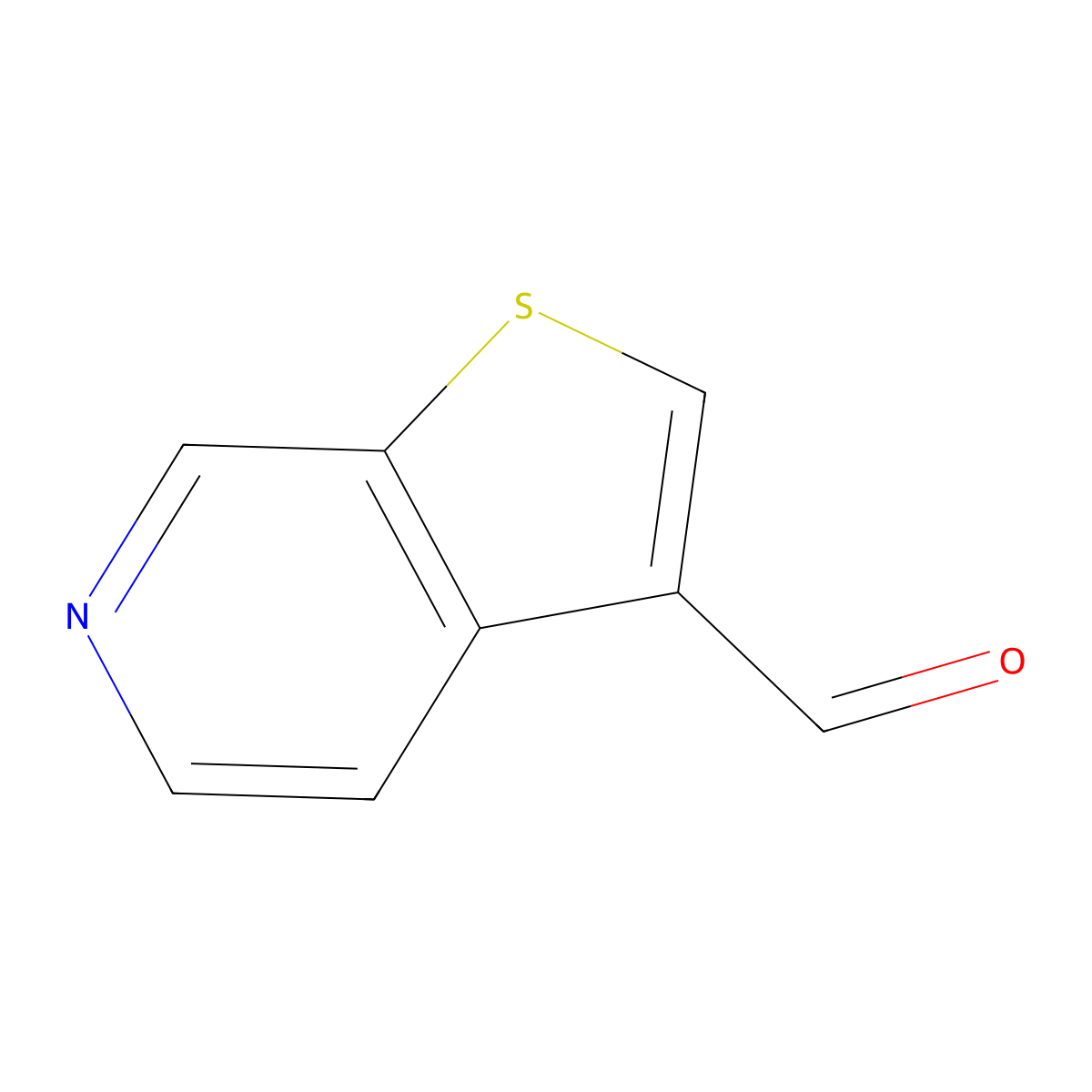 Thieno[2,3-C]pyridine-3-carbaldehyde molecular structure, CAS 1368325-14-7