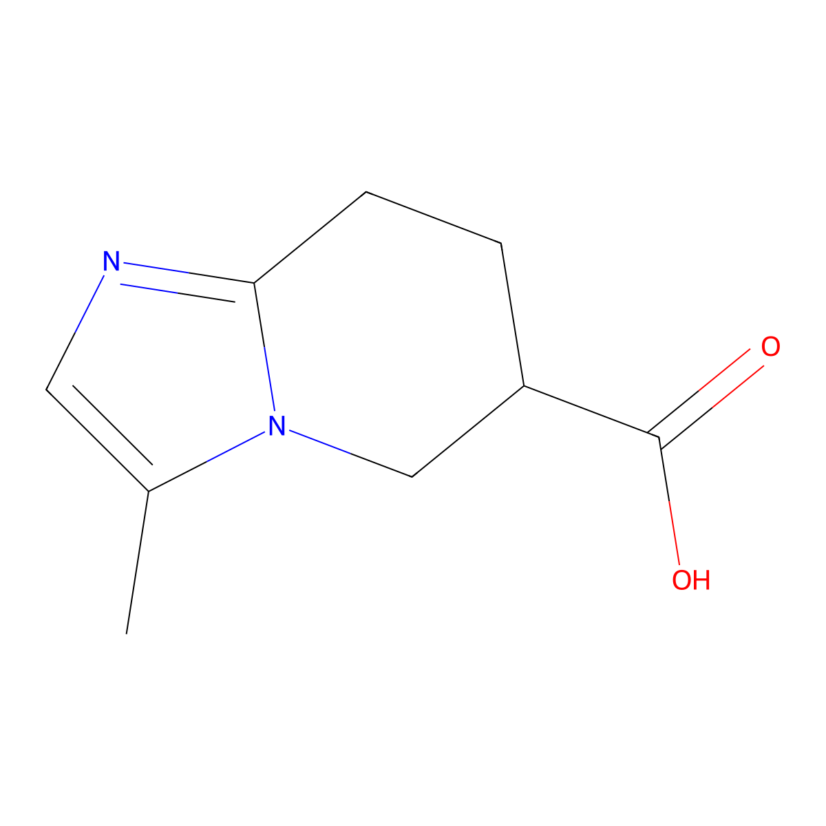 3-methyl-5H,6H,7H,8H-imidazo[1,2-a]pyridine-6-carboxylic acid molecular structure, CAS 1368327-13-2