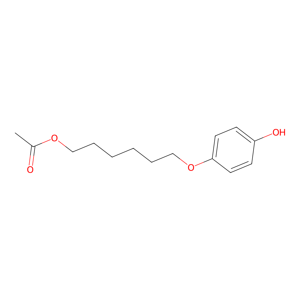 6-(4-Hydroxyphenoxy)hexyl acetate molecular structure, CAS 136833-92-6