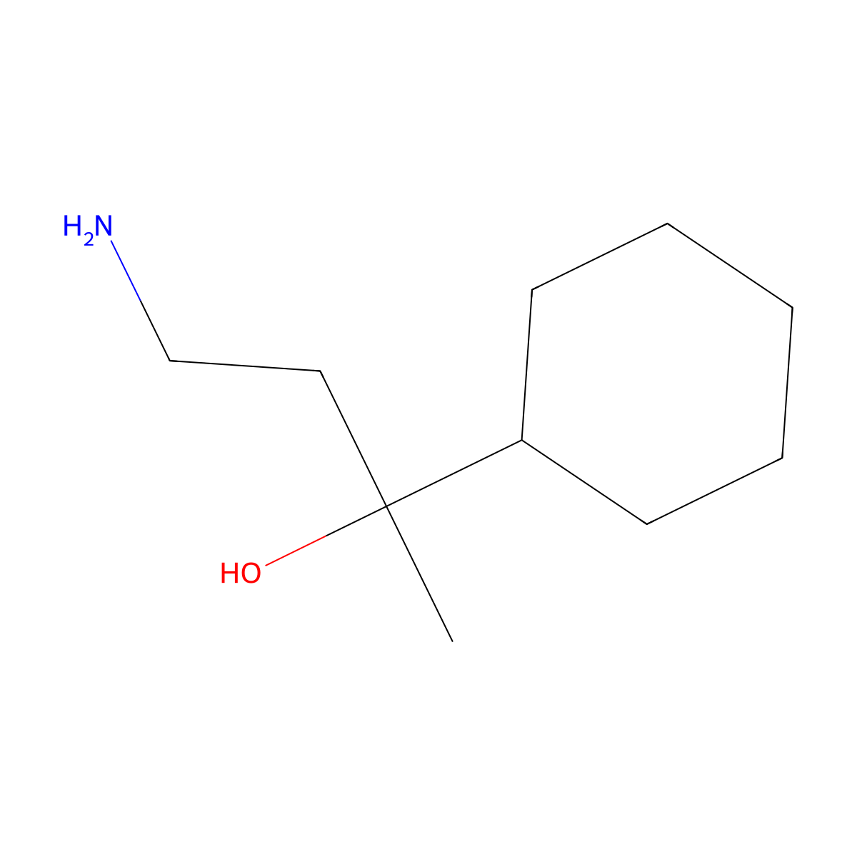4-Amino-2-cyclohexylbutan-2-ol molecular structure, CAS 1368332-19-7