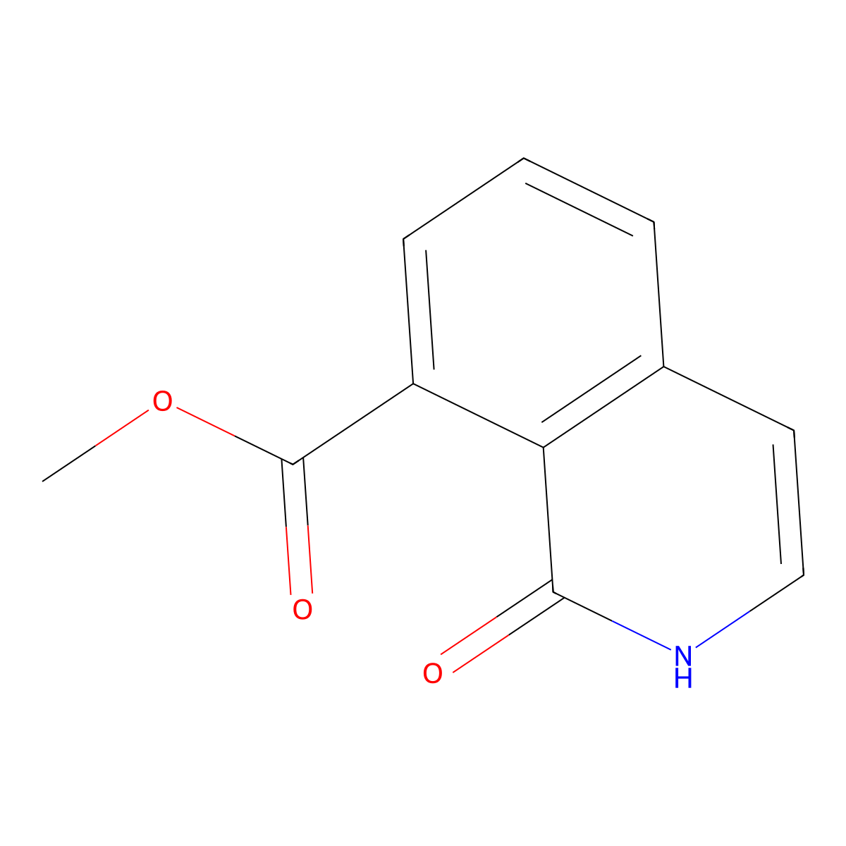 Methyl 1-oxo-1,2-dihydroisoquinoline-8-carboxylate molecular structure, CAS 1368336-35-9