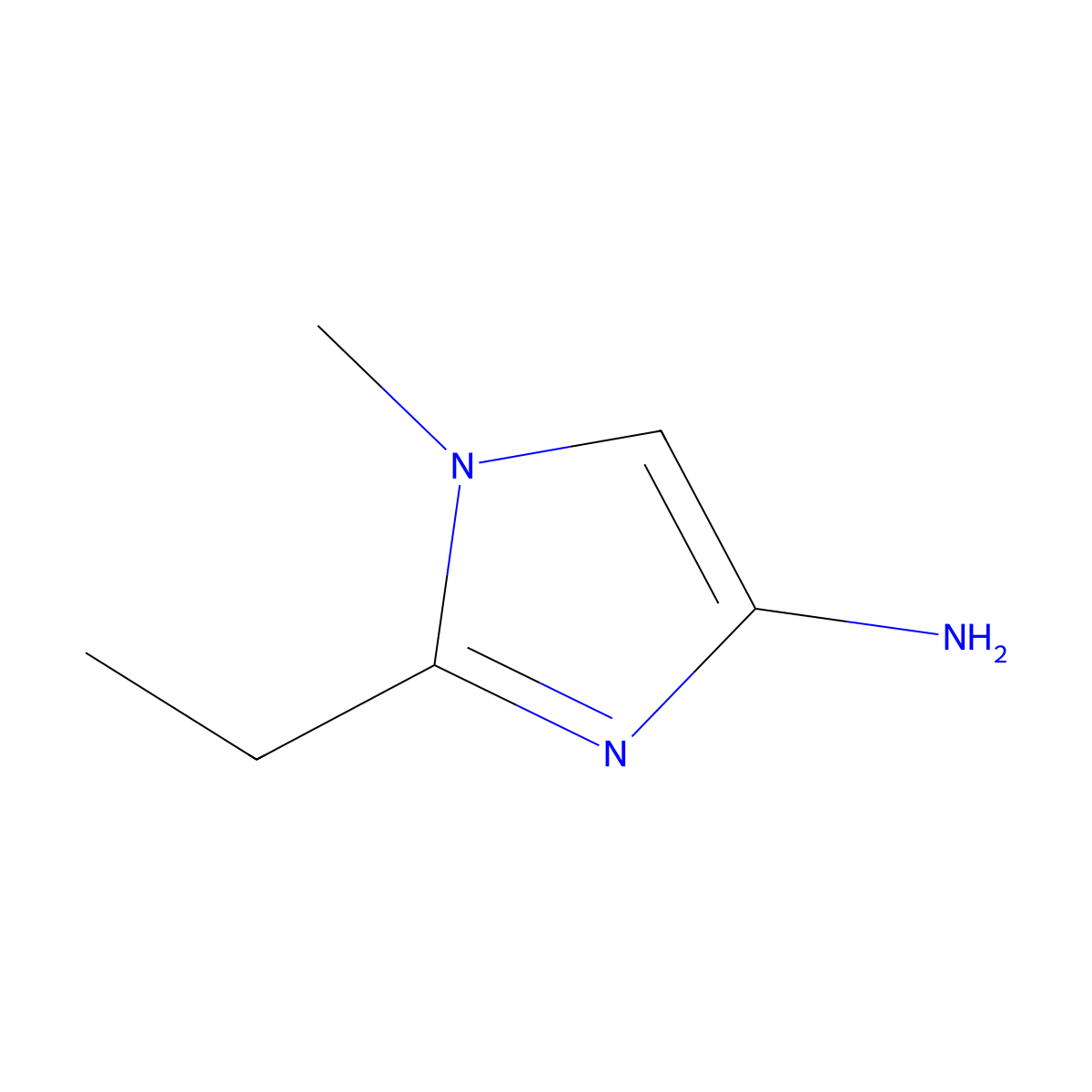 1-Methyl-2-ethylimidazol-4-amine molecular structure, CAS 1368336-44-0