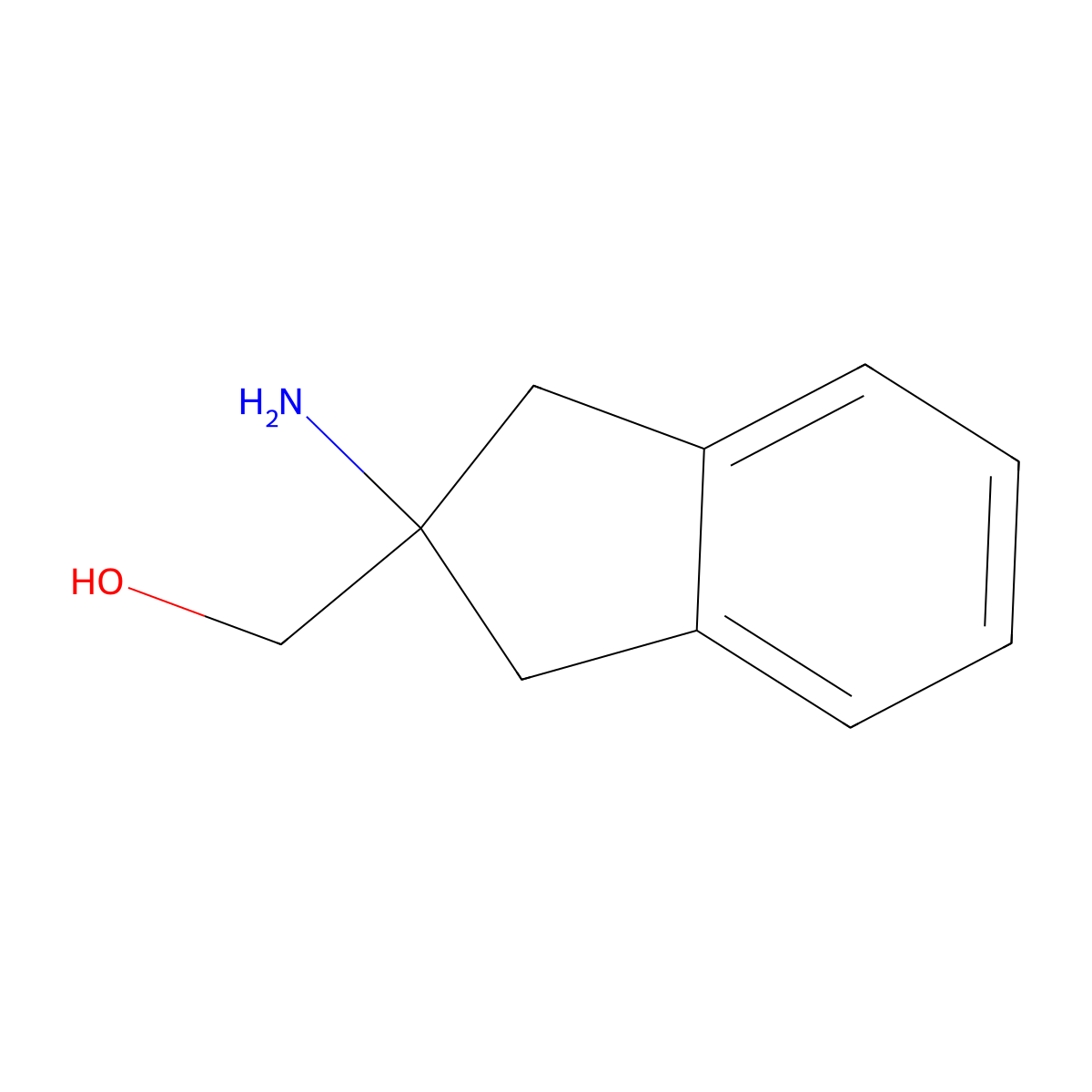 (2-Amino-2,3-dihydro-1H-inden-2-yl)methanol molecular structure, CAS 136834-85-0