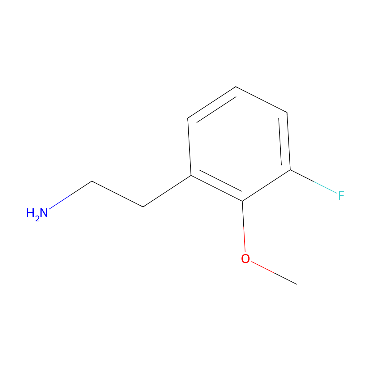 2-(3-Fluoro-2-methoxyphenyl)ethan-1-amine molecular structure, CAS 1368340-11-7